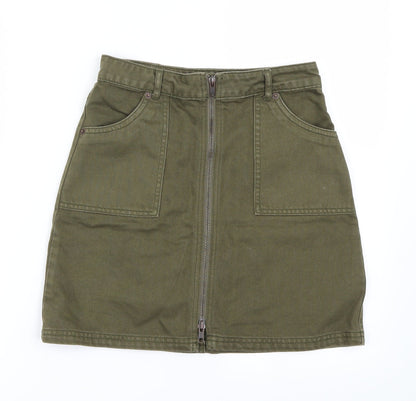 Jack Wills Womens Green   A-Line Skirt Size 6