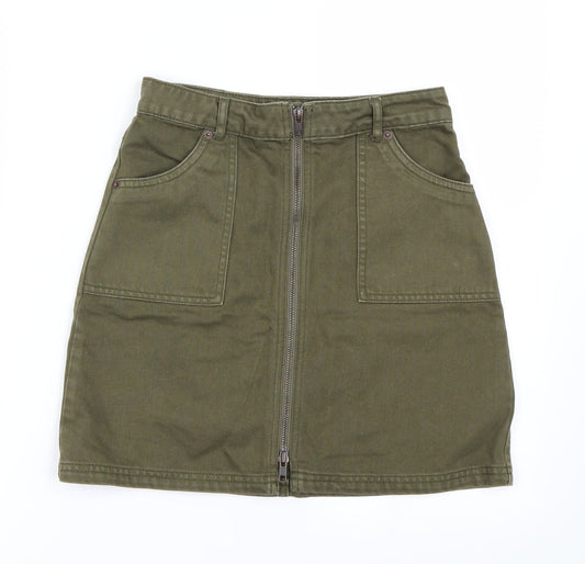 Jack Wills Womens Green   A-Line Skirt Size 6
