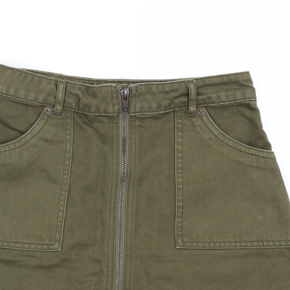 Jack Wills Womens Green   A-Line Skirt Size 6