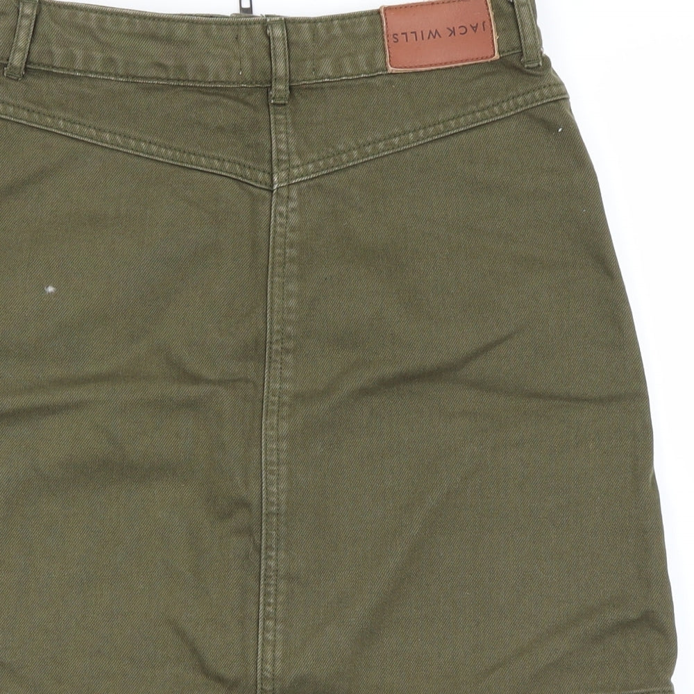 Jack Wills Womens Green   A-Line Skirt Size 6