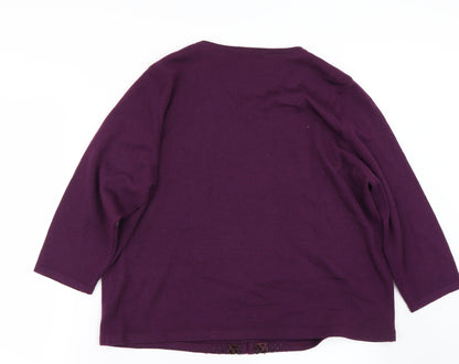 Marks and Spencer Womens Purple   Cardigan Jumper Size 10