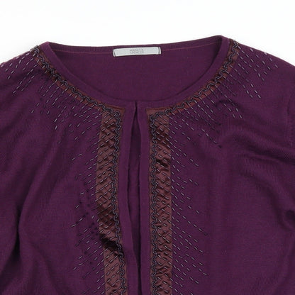 Marks and Spencer Womens Purple   Cardigan Jumper Size 10