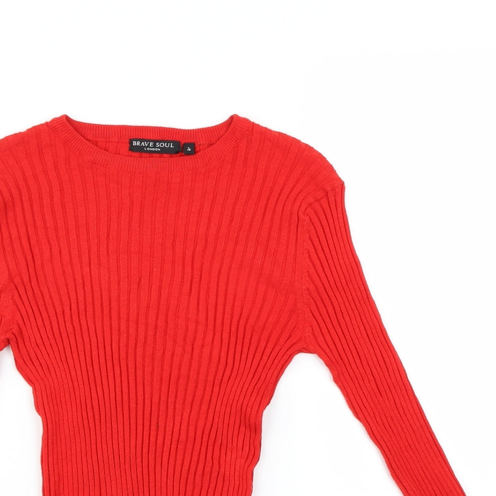 Brave Soul Womens Red    Jumper Size 16