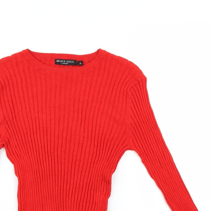 Brave Soul Womens Red    Jumper Size 16
