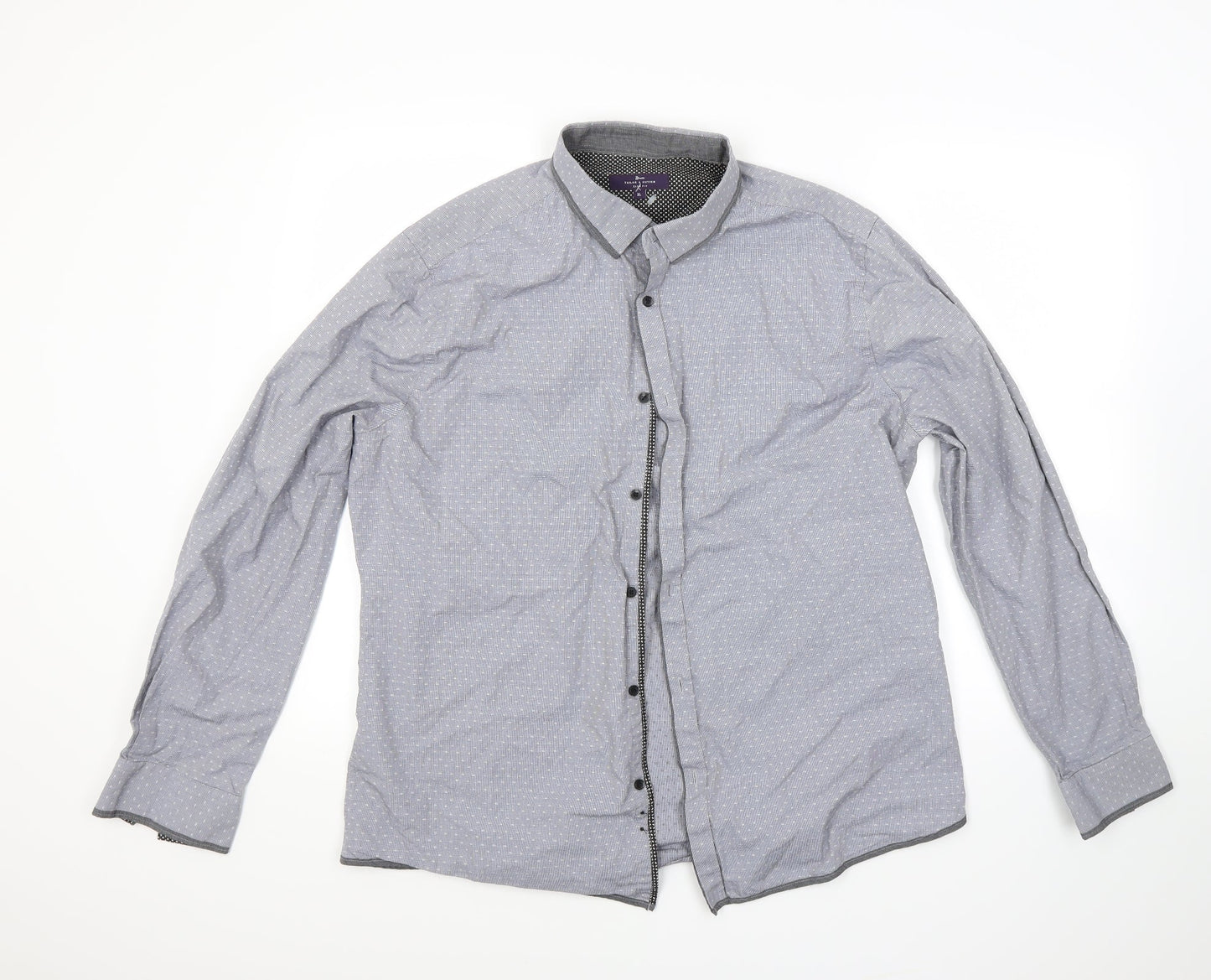 Taylor & Cutter Mens Blue    Button-Up Size XL