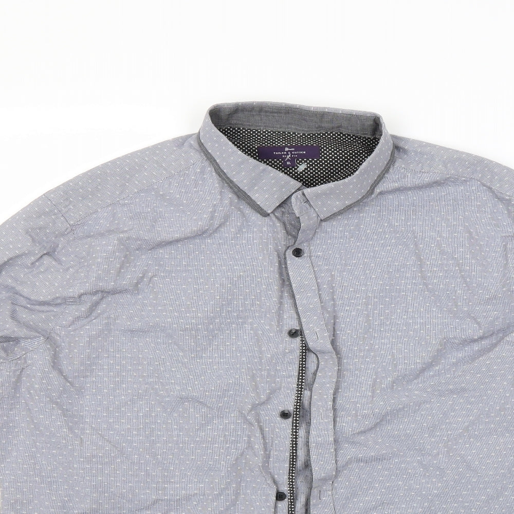 Taylor & Cutter Mens Blue    Button-Up Size XL