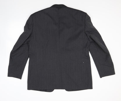 Armando Mens Grey Striped  Jacket Blazer Size 42