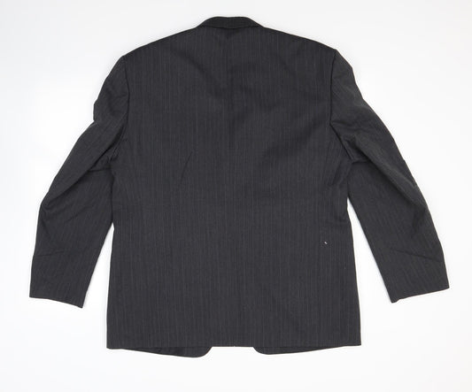 Armando Mens Grey Striped  Jacket Blazer Size 42
