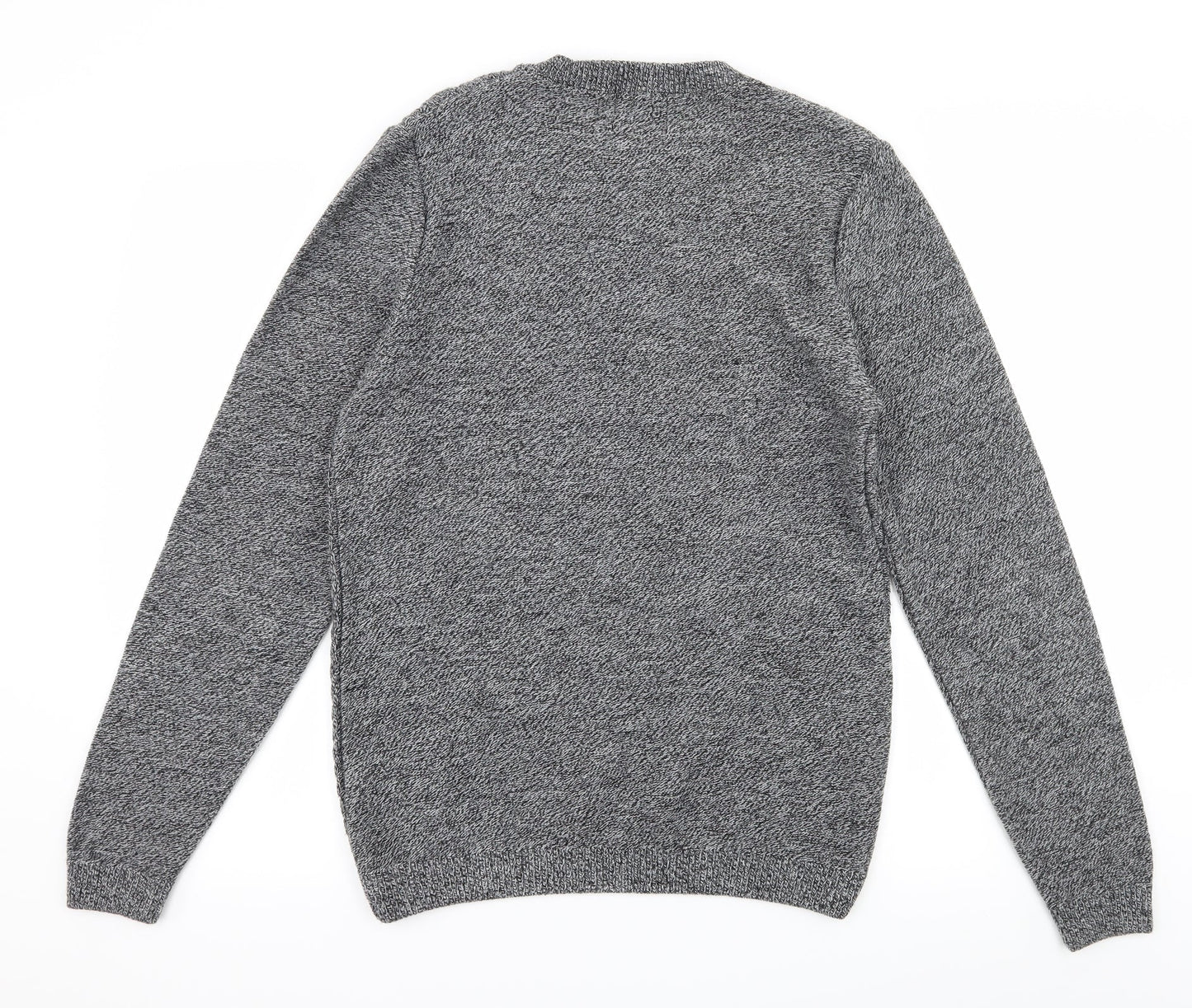 Topman Mens Grey  Knit Pullover Jumper Size S