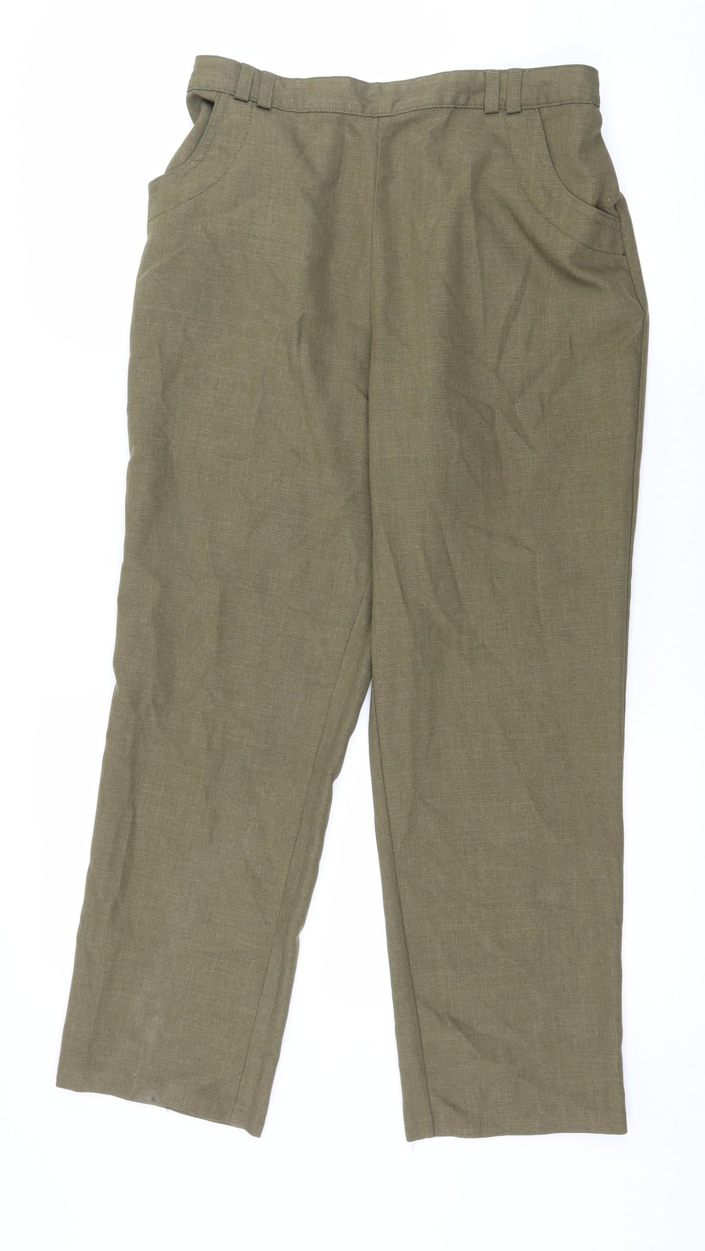Womens UK Size 30 in Preworn Regular Fit  Green Trousers