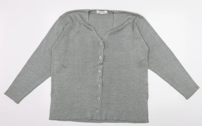 Paramour Womens Grey  Knit Cardigan Jumper Size M