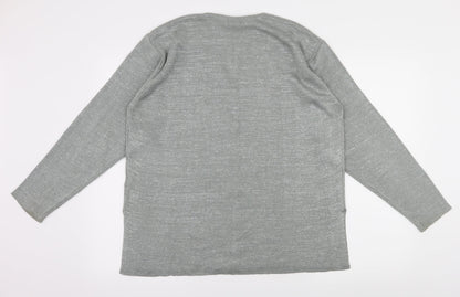 Paramour Womens Grey  Knit Cardigan Jumper Size M
