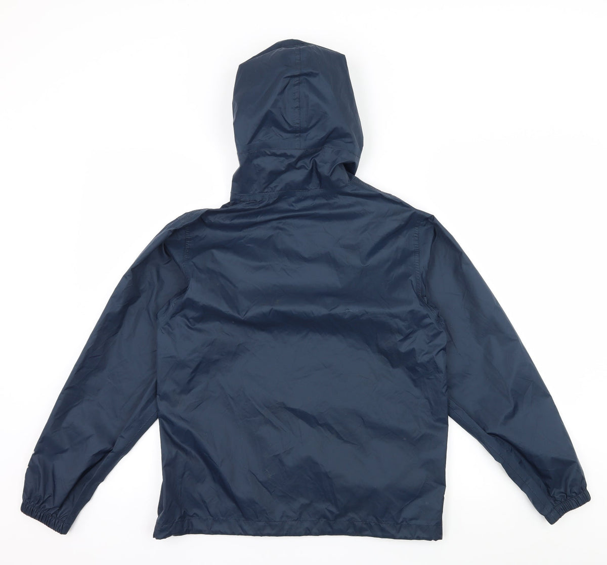 Back view of Quechua boys’ blue jacket, size 12, years