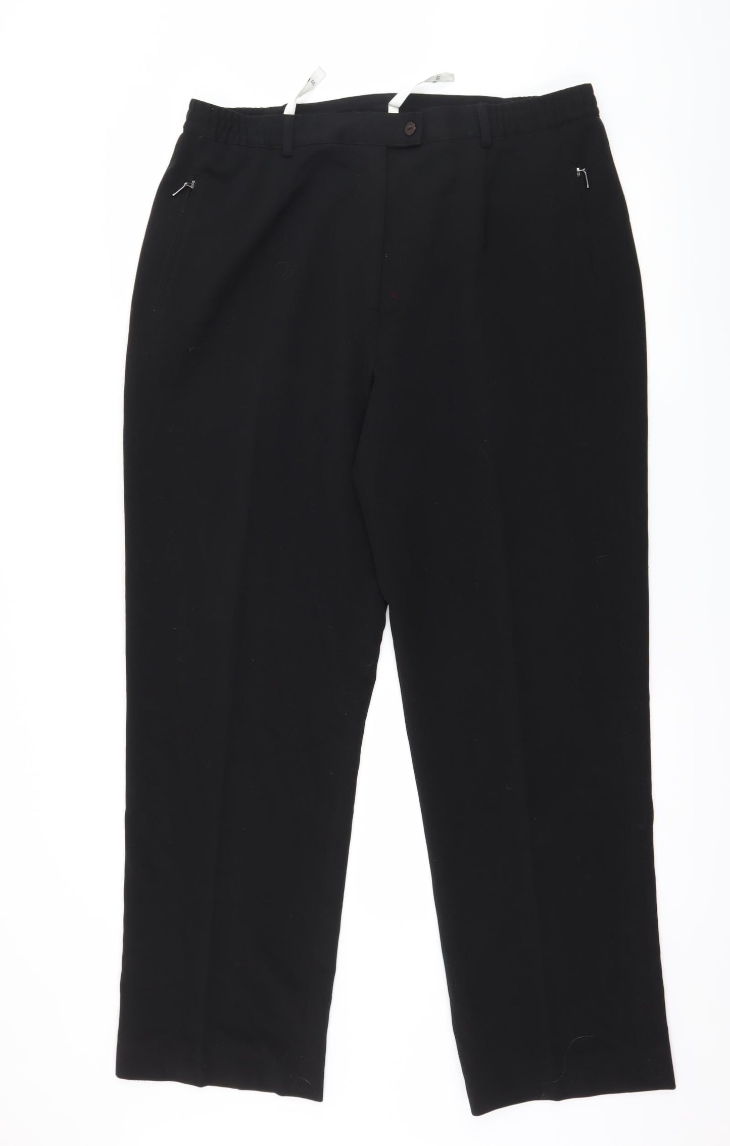 Womens UK Size 20 Oscar B Regular Fit  Black Trousers