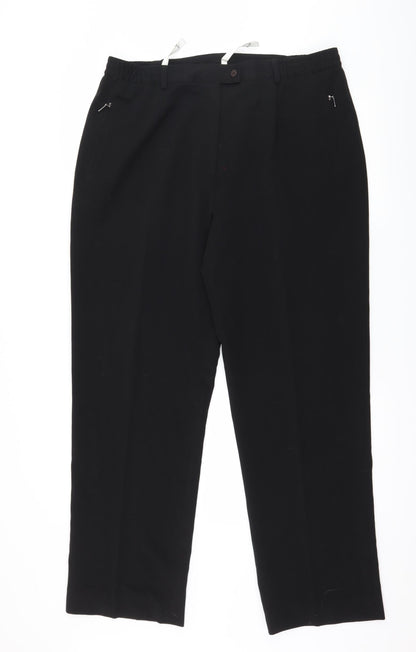 Womens UK Size 20 Oscar B Regular Fit  Black Trousers