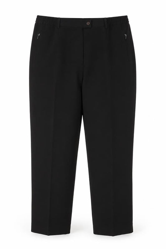 Womens UK Size 20 Oscar B Regular Fit  Black Trousers