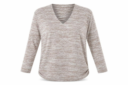 Select Womens Brown Striped Knit Pullover Jumper Size 10  - Cut Out Neckline