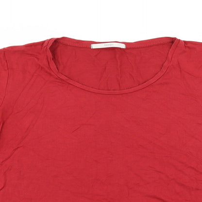 Womens UK Size 14 George Red Basic T-Shirt