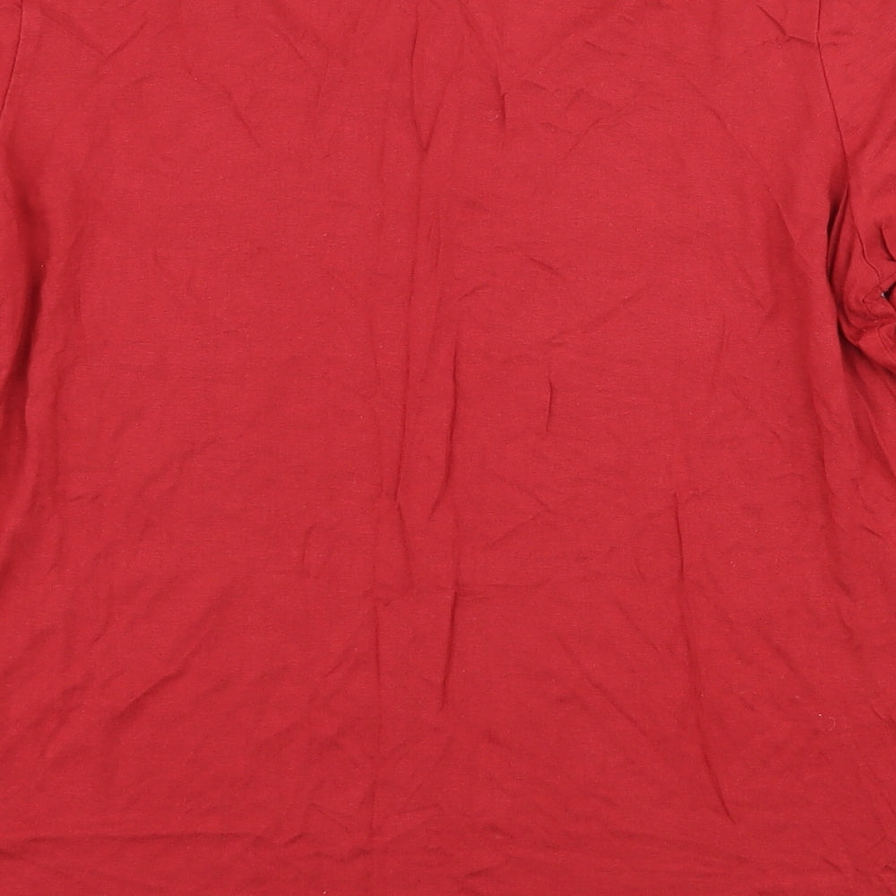 Womens UK Size 14 George Red Basic T-Shirt