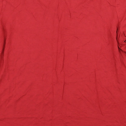 Womens UK Size 14 George Red Basic T-Shirt