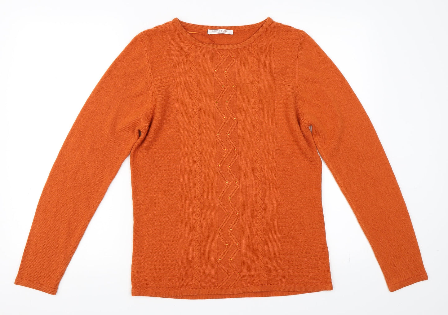 Anna Rose Womens Orange   Pullover Jumper Size L