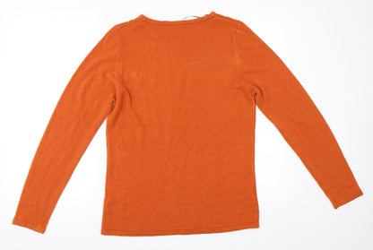 Anna Rose Womens Orange   Pullover Jumper Size L