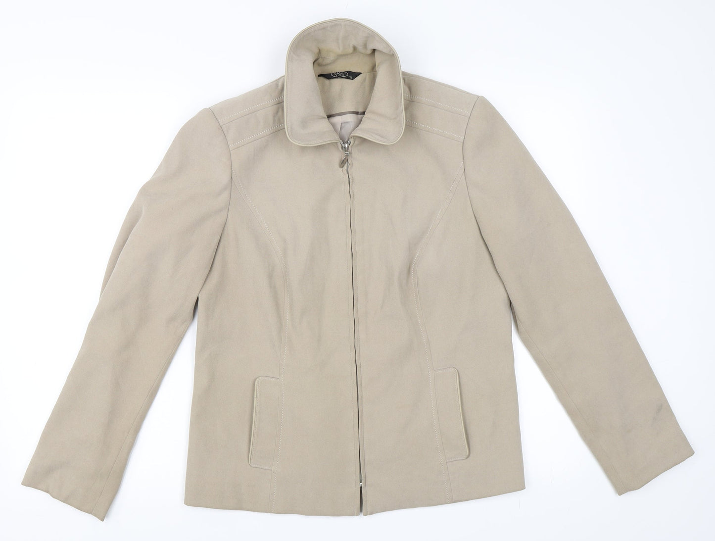 BM Womens Beige   Jacket  Size 12