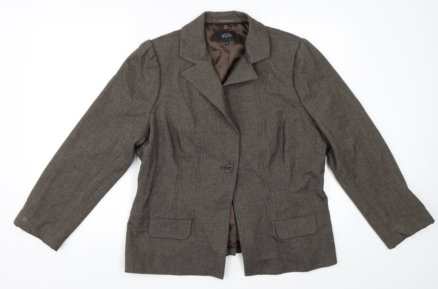 Womens UK Size 10 Per Una Brown Jacket