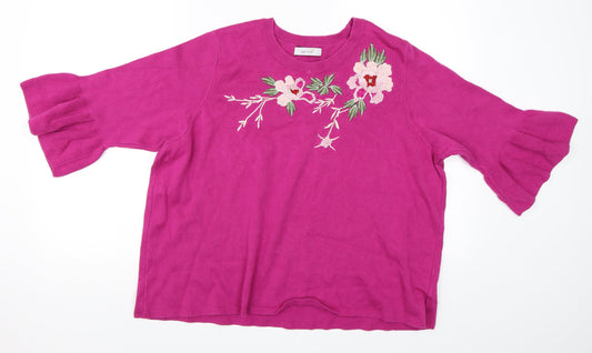 Per Una Womens Purple   Pullover Jumper Size 18