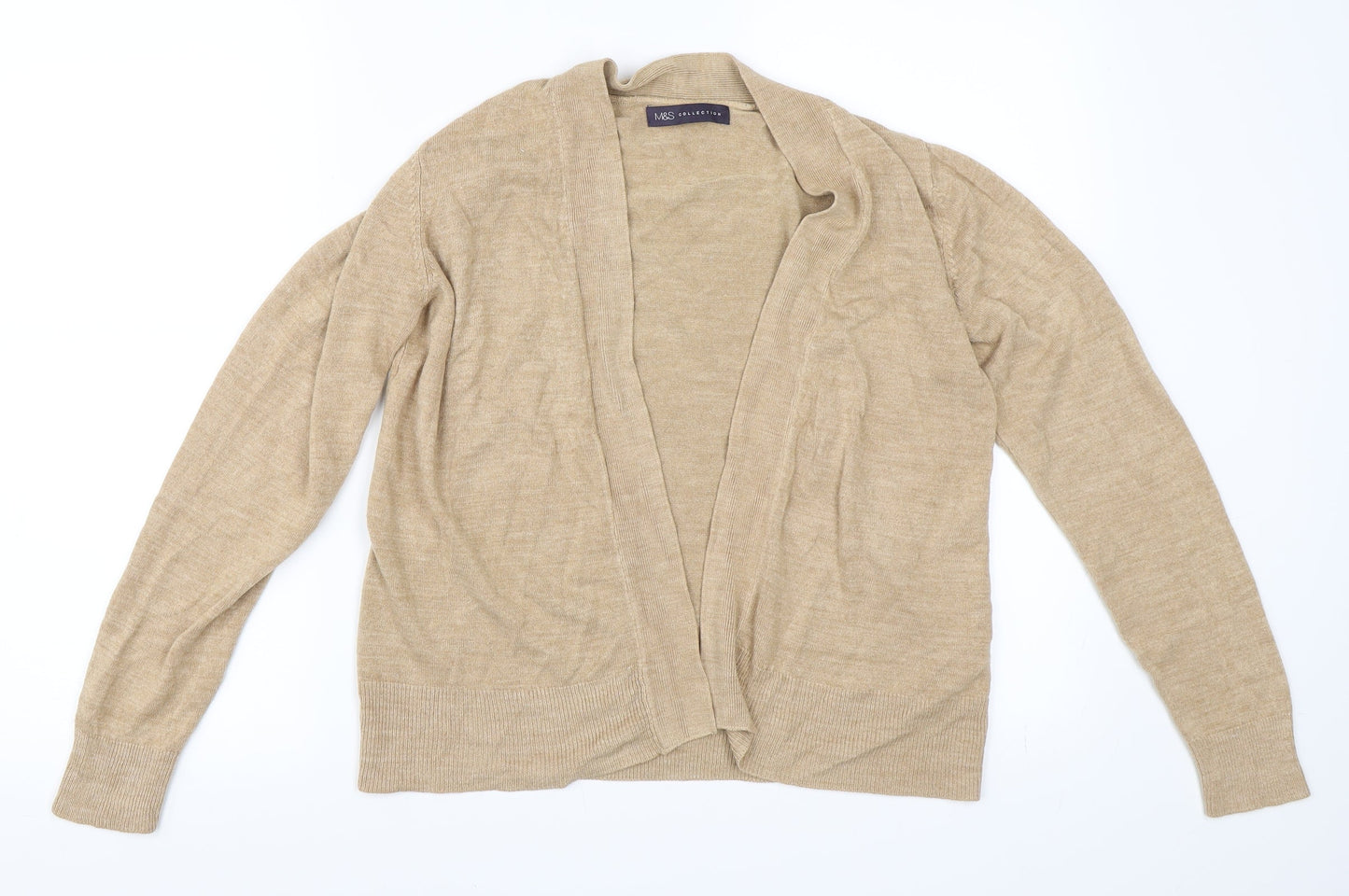 Marks and Spencer Womens Beige   Cardigan Jumper Size M