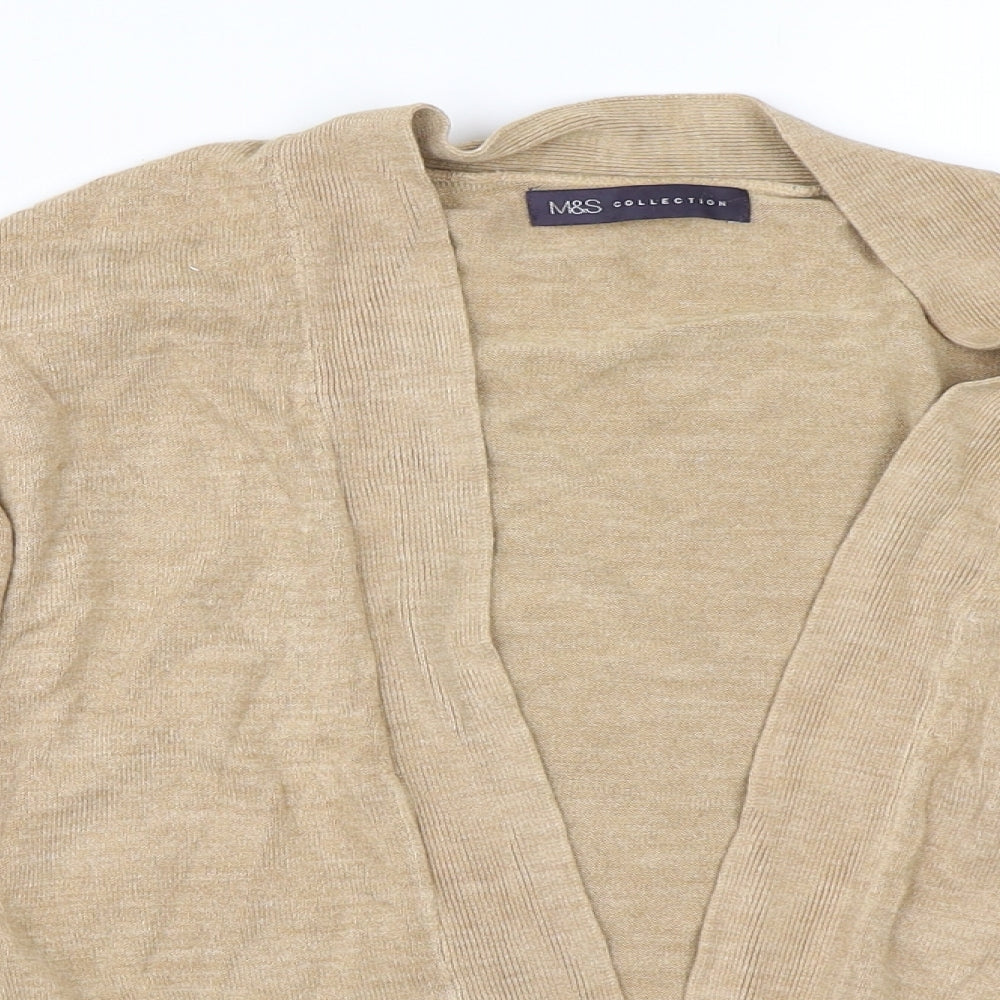Marks and Spencer Womens Beige   Cardigan Jumper Size M