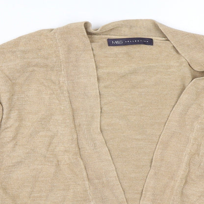 Marks and Spencer Womens Beige   Cardigan Jumper Size M