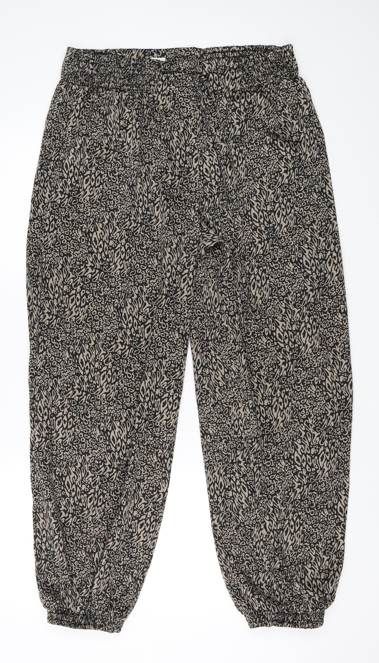 Womens UK Size M Villa Regular Fit Jogger Beige Trousers