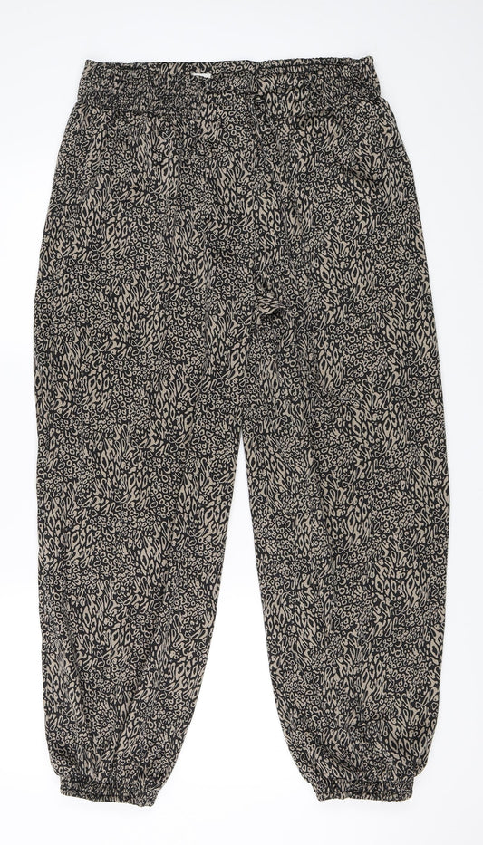 Womens UK Size M Villa Regular Fit Jogger Beige Trousers