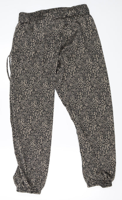 Womens UK Size M Villa Regular Fit Jogger Beige Trousers