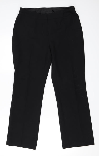 Womens UK Size 12 BHS Regular Fit  Black Trousers