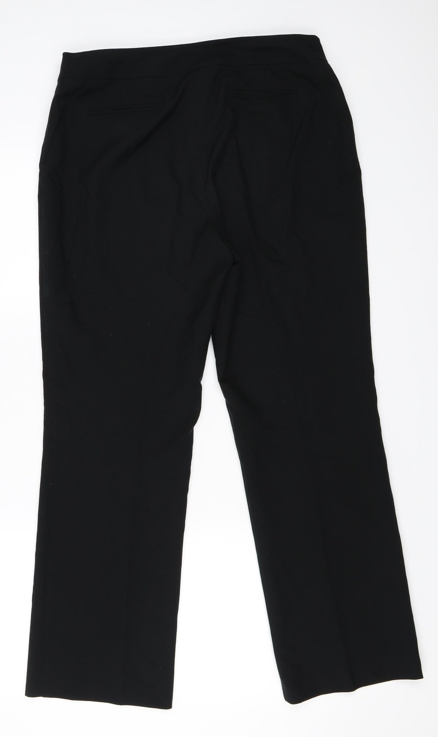 Womens UK Size 12 BHS Regular Fit  Black Trousers