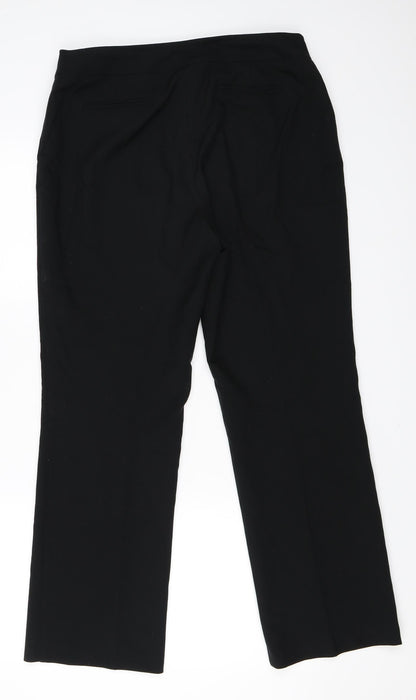 Womens UK Size 12 BHS Regular Fit  Black Trousers