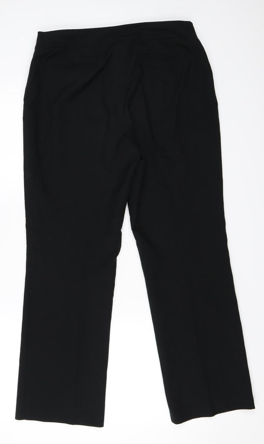 Womens UK Size 12 BHS Regular Fit  Black Trousers
