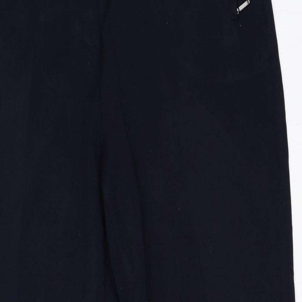 Womens UK Size 14 Marks and Spencer Regular Fit  Blue Trousers
