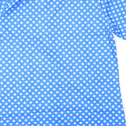 Womens UK Size 3XL Preworn Blue Basic Button-Up