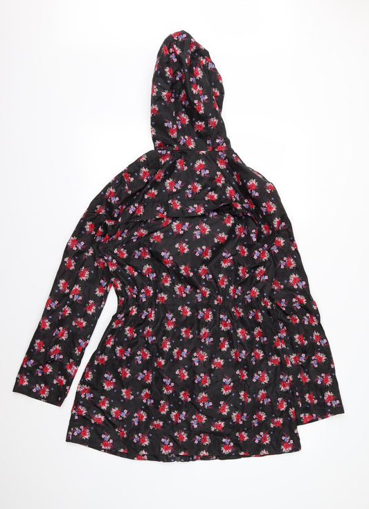 TU Womens Black Floral  Jacket  Size S  - Packable