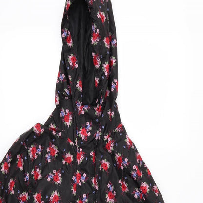 TU Womens Black Floral  Jacket  Size S  - Packable