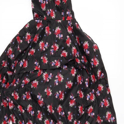 TU Womens Black Floral  Jacket  Size S  - Packable