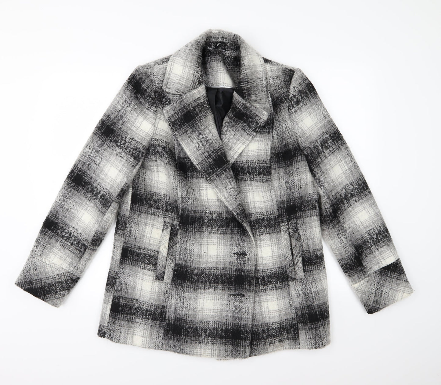Womens UK Size 12 M&Co Grey Overcoat
