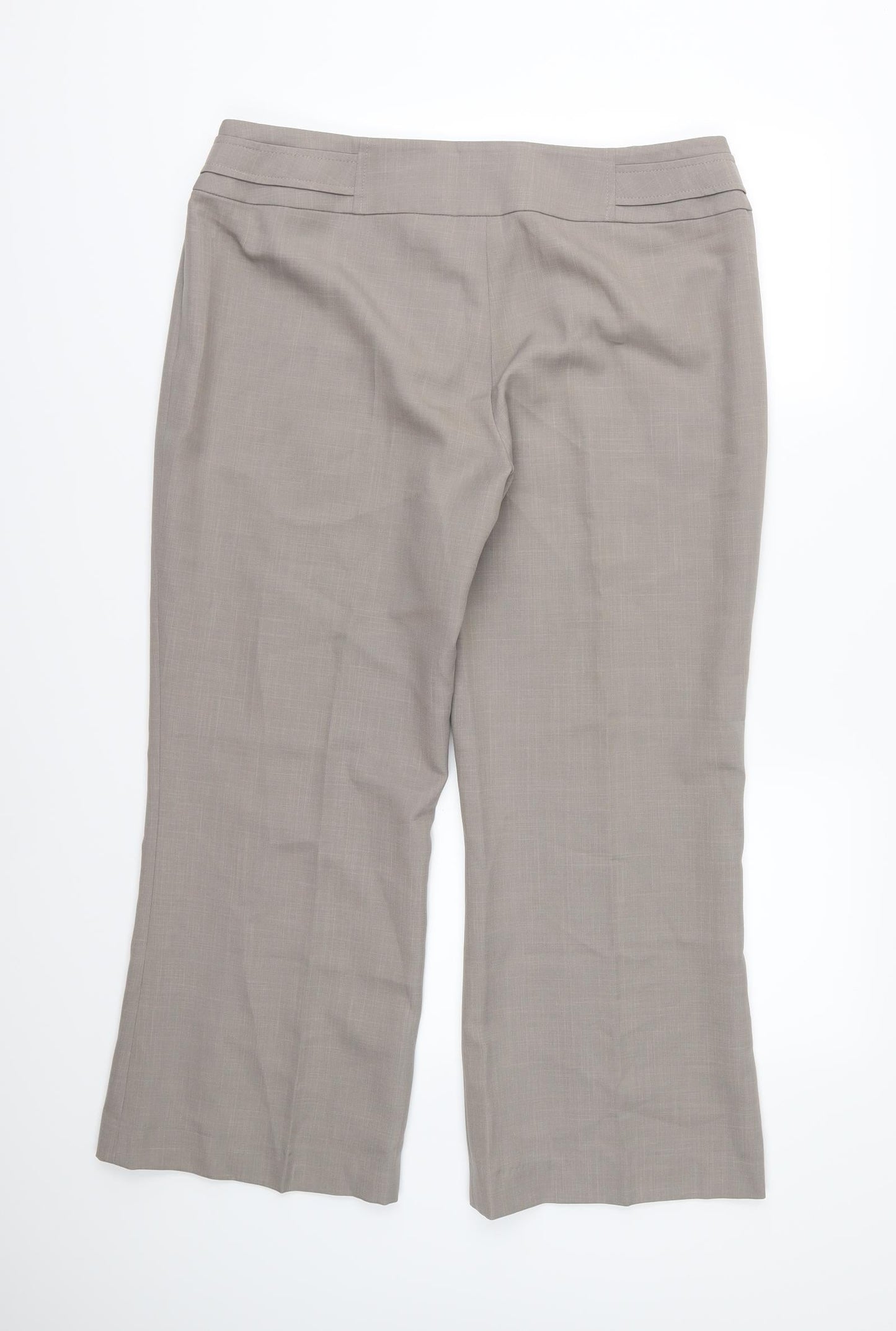 Debenhams Womens Beige  Rayon Trousers  Size 16 L27 in