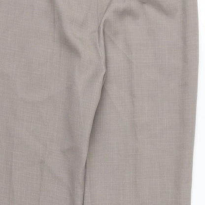Debenhams Womens Beige  Rayon Trousers  Size 16 L27 in