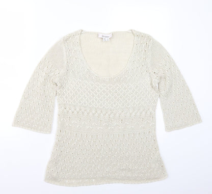 Tesini Womens Beige   Pullover Jumper Size 14