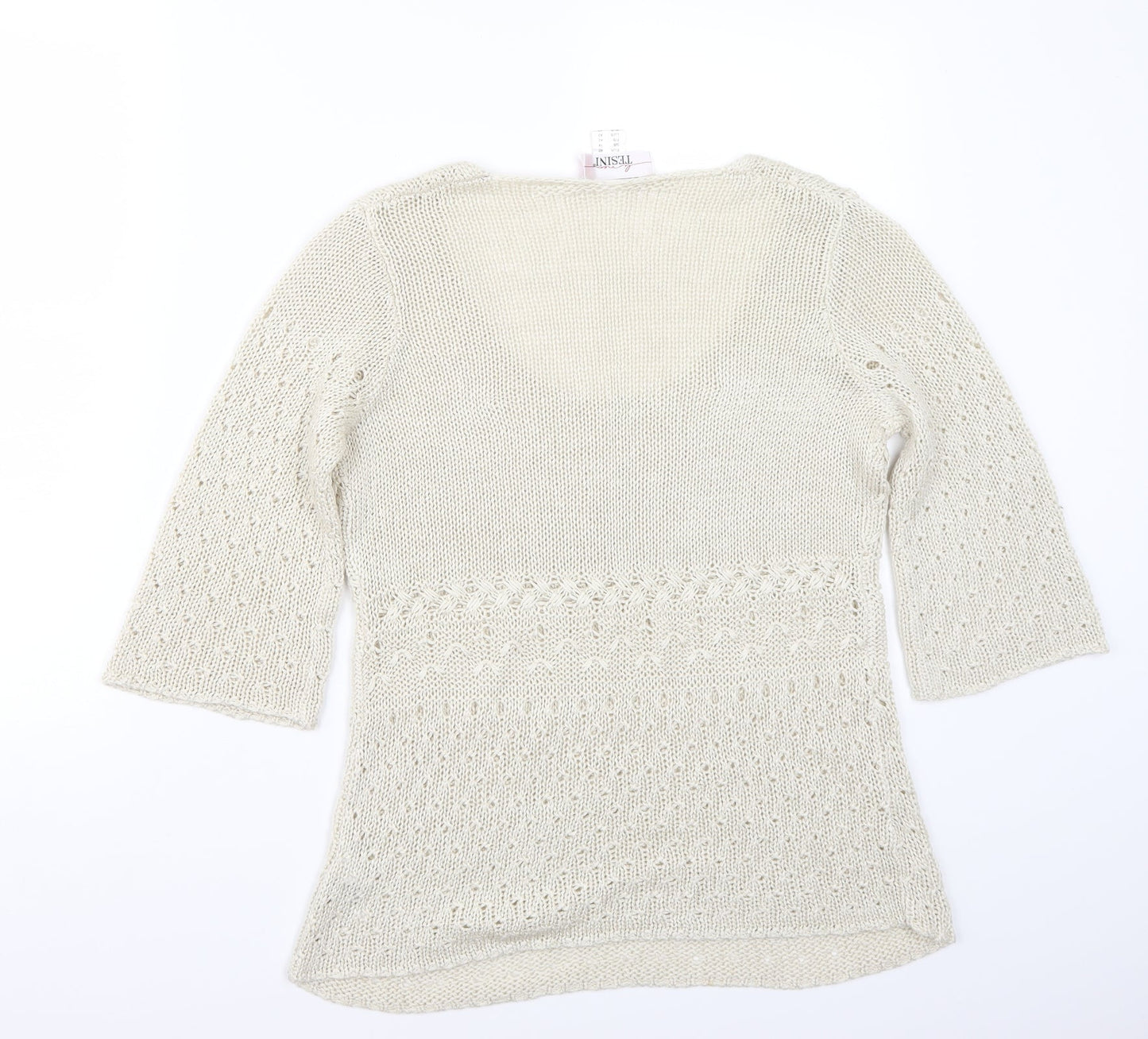 Tesini Womens Beige   Pullover Jumper Size 14