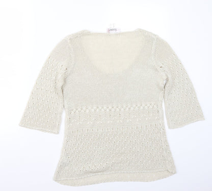 Tesini Womens Beige   Pullover Jumper Size 14